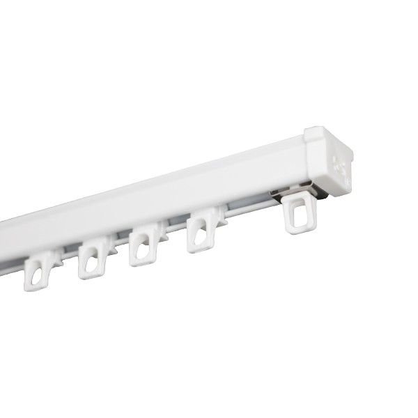 Aluminum Doppelter Wandvorhanghalter. 180 cm lang.(schwarz)
