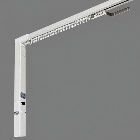 Elektrische Gardinenstange mit Motor ohne Batterie – 1-spurig. 180 cm lang.