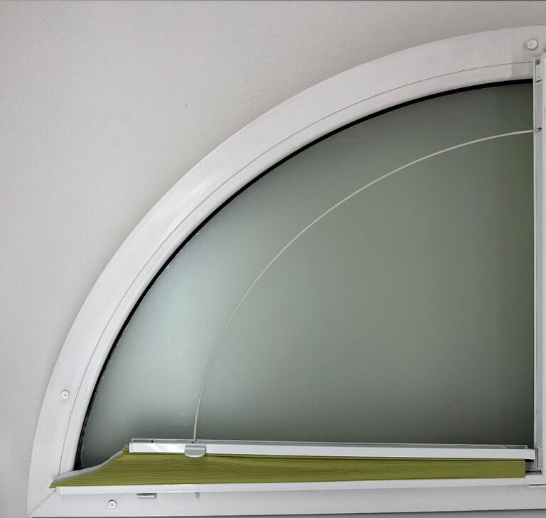 Plissee für Viertelkreis Fenster