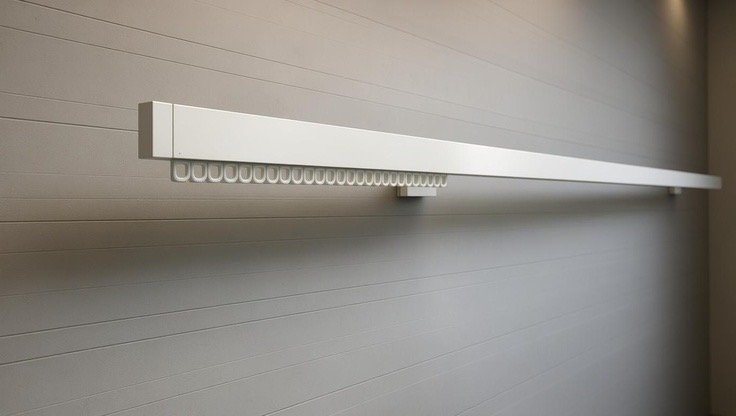 Aluminum Vorhangschiene 1 Läufig. 180 cm lang.