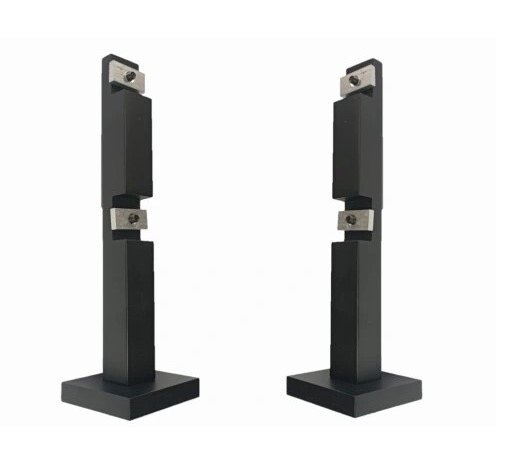 Aluminum Doppelter Wandvorhanghalter. 180 cm lang.(Schwarz)