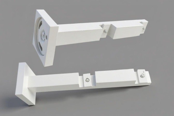 Aluminum Doppelter Wandvorhanghalter. 180 cm lang.