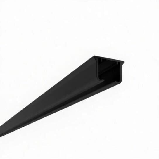 (schwarz) Einzelne Deckenvorhangstange
