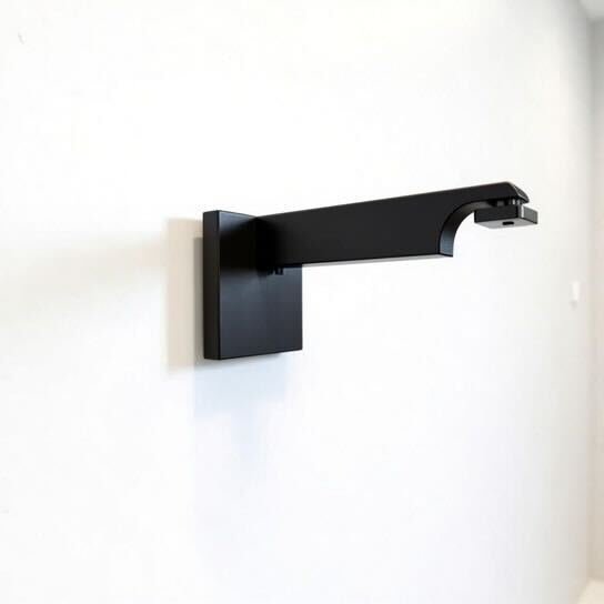Schwarz Aluminum Vorhangschiene 1 Läufig. 180 cm lang.