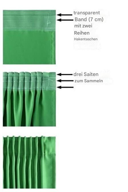 Vorhang mit Kräuselband